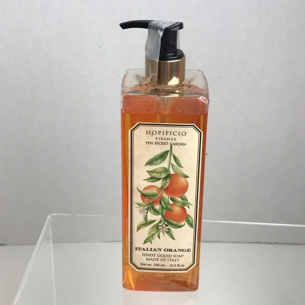 NEW - HOPIFICIO Firenze The Secret Garden Italian Orange Finest Liquid Soap